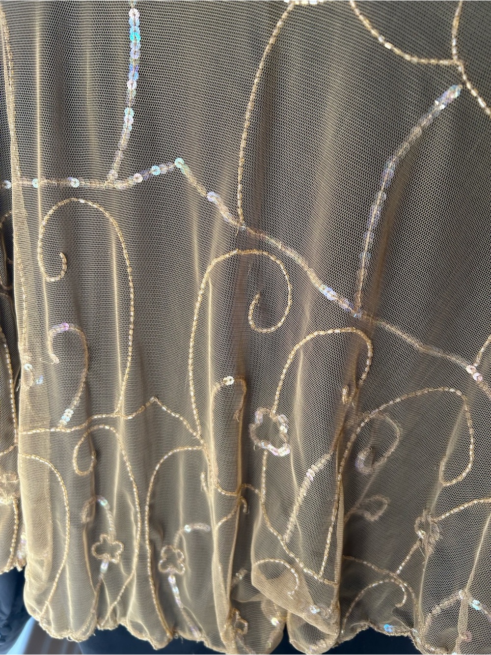 1920s style beaded sequin evening cape bolero flapper shawl. Made in India - Picture 10 of 10